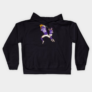 Justin Jefferson and JJ McCarthy Cartoon Kids Hoodie